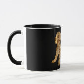 Elegant Shiny Golden Engel Black and Gold Tasse (Links)