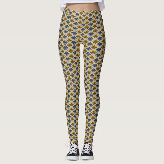 Elegant Shiny Grafische Diamanten für jede Farbe Leggings (Vorderseite)
