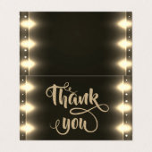 Elegant Shiny Lights Glittery Dankeschön Card Visitenkarten (Außenseite Aufgefaltet)
