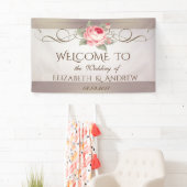 Elegant Shiny Rose Wedding Banner (Insitu)