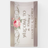 Elegant Shiny Rose Wedding Banner (Vertikal)