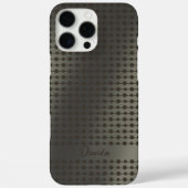 Elegant Shiny Silver Dots Line Pattern Custom Name Case-Mate iPhone Hülle (Rückseite)