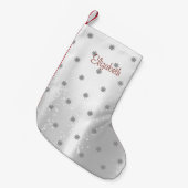 Elegant Shiny Snowflakes-Personalisiert Kleiner Weihnachtsstrumpf (Vorderansicht (hängend))