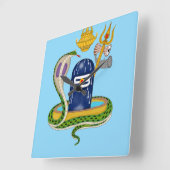 Elegant Shivlingam Clock – Divine Timepiece for Sp Quadratische Wanduhr (Winkel)