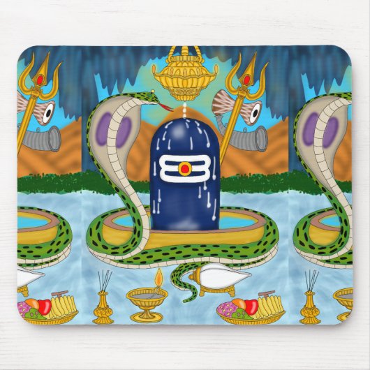 Elegant Shivlingam Mouse Pad for Spiritual Vibes Mousepad (Vorne)