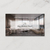 Elegant Short Term Rental Property Manager Photo Visitenkarte (Vorderseite)