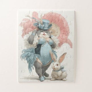 Elegant Show Bunny Jigsaw Puzzle