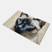 Elegant Siamese Cat Fußmatte (Schrägansicht)