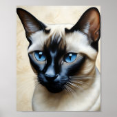 Elegant Siamese Cat Poster (Vorne)