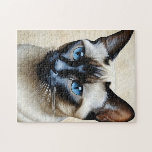 Elegant Siamese Cat Puzzle (Horizontal)