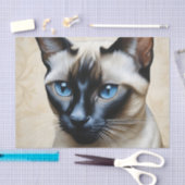 Elegant Siamese Cat Seidenpapier (Handwerk)