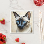 Elegant Siamese Cat Serviette (Beispiel)