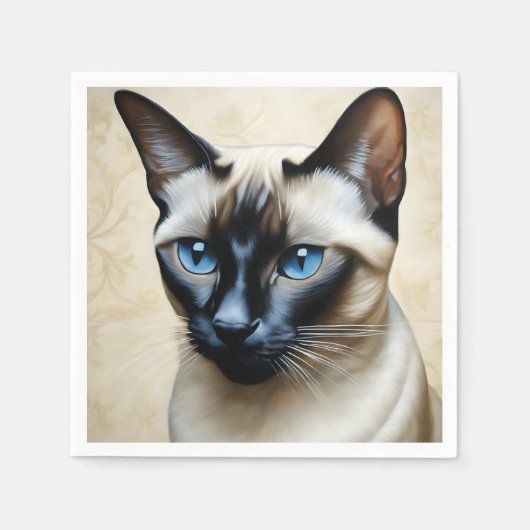 Elegant Siamese Cat Serviette (Vorderseite)