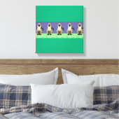 Elegant Siamese Cats in the Grass Canvas Print Leinwanddruck (Insitu (Schlafzimmer))