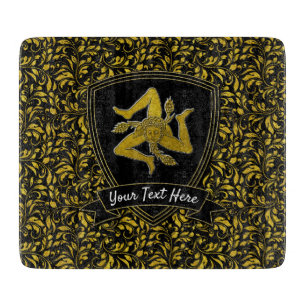 Elegant Sicilian Trinacria Ihr Text-Schneidebrett Schneidebrett