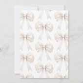 Elegant Sie bindet das Brautparty des Knotens Bow Einladung (Rückseite)