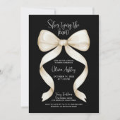 Elegant Sie bindet das Brautparty des Knotens Bow Einladung (Vorderseite)