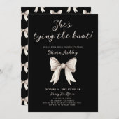 Elegant Sie bindet das Brautparty des Knotens Einladung (Vorne/Hinten)