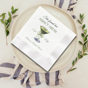 Elegant Sie fand ihr perfektes Matcha-Brautjungfer Serviette