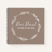 Elegant Sienna Briefe an meinen Sohn Notizblock (Vorderseite)
