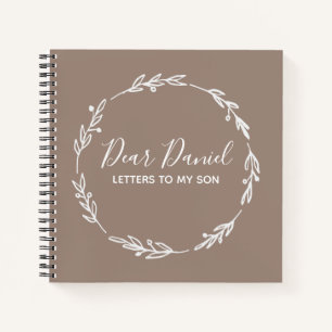 Elegant Sienna Briefe an meinen Sohn Notizblock