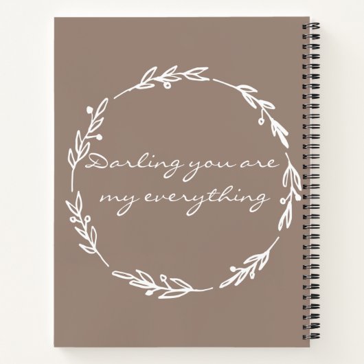 Elegant Sienna Letters to my Son design Notizblock (Rückseite)