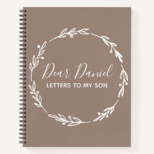Elegant Sienna Letters to my Son design Notizblock