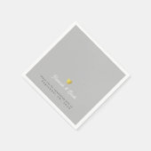 Elegant signiert Wedding Gray Serviette (Ecke)