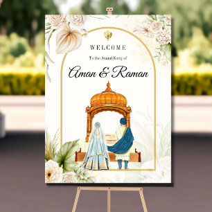 Elegant Sikh Begrüßungszeichen Poster
