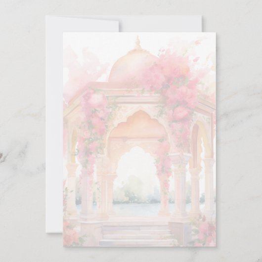 Elegant Sikh Hochzeit Speichern Sie die Datumsvorl Einladung (Rückseite)