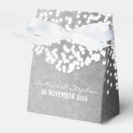 elegant silbergraue Anziehbox Geschenkschachtel
