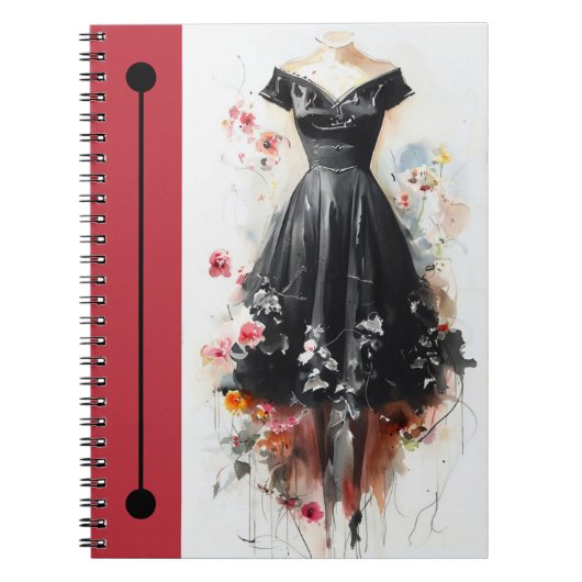 Elegant Silhouette Sketch Journal Notizblock (Vorderseite)