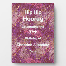 Elegant Silhouette Stencil Abstract Art Birthday Fotoplatte