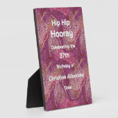 Elegant Silhouette Stencil Abstract Art Birthday Fotoplatte (Seite)