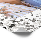 Elegant Silver 25th Wedding Anniversary Welcome Poster (Ecke)