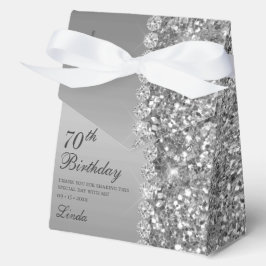 Elegant Silver 70. Geburtstag Vielen Dank Geschenkschachtel
