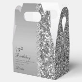 Elegant Silver 70. Geburtstag Vielen Dank Geschenkschachtel (Geöffnet)