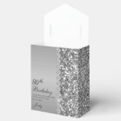 Elegant Silver 80. Geburtstag Geschenkschachtel (Geöffnet)
