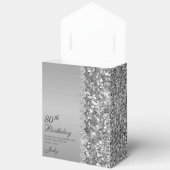 Elegant Silver 80. Geburtstag Geschenkschachtel (Offen)