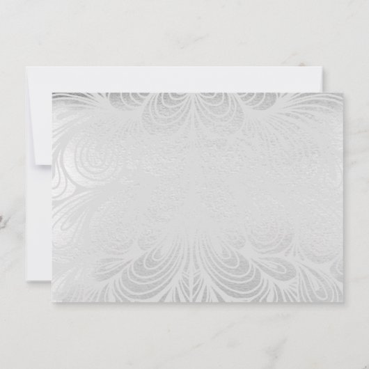 Elegant Silver 90. Geburtstag Einladung (Rückseite)