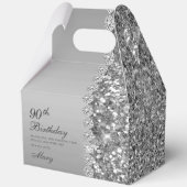 Elegant Silver 90. Geburtstag Geschenkschachtel (Vorderseite)