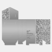 Elegant Silver 90. Geburtstag Geschenkschachtel (Ungefaltet)