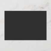 Elegant Silver and Black Horizontal Wedding RSVP  Karte (Rückseite)