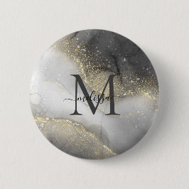 Elegant Silver and Gold Name Button