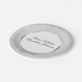 Elegant Silver Birthday Pappteller (Schrägansicht)