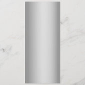 Elegant Silver Blue Wedding Menükarte (Rückseite)