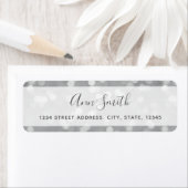 Elegant Silver Bokeh Personalisierte Rücksendeadre (Insitu)