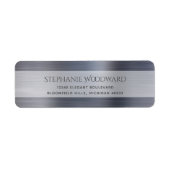 Elegant Silver Brushed Metallic Return Address (Vorne)