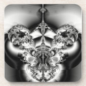 Elegant Silver Chandelier Getränkeuntersetzer (Vorderseite)