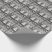 Elegant Silver Christmas Bell Geschenkpapier (Ecke)